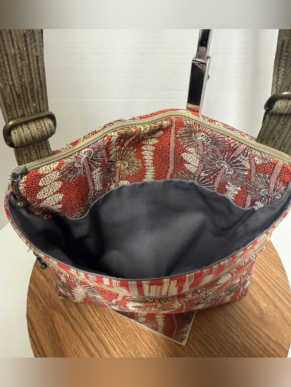 Maruca Sparrow Cosmic Cosmo Red Crossbody Handbag Purse Made in USA - Picture 8 of 12
